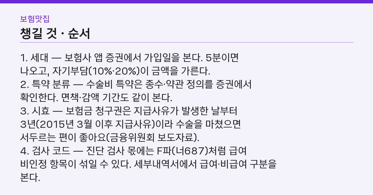 순서와 서류 목록