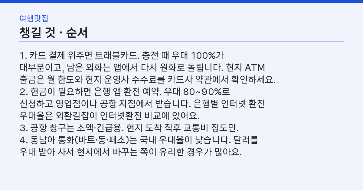 환전 수수료 계산, 우대 90%인데 왜 1,000달러에 2만 원이 더 나갈까